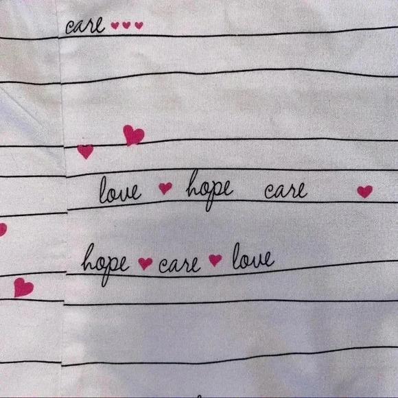 𝅺CHEROKEE Scrubs Top Size M Adorable Breast Cancer Awareness - Picture 7 of 8